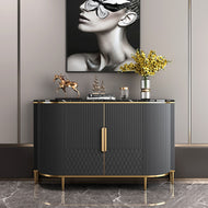 Wooden Modern Buffet Table With Marble Top / Lixra