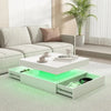 LED White Coffee Table With 16 Colors And Remote Control / Lixra