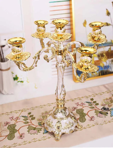 Golden Aura European Inspired Candle Holders / Lixra