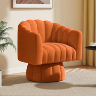 Luxurious Comfort Velvet Fabric Swivel Accent Chair / Lixra