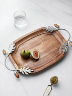 Modern Leafy Luxury Wooden Tray / Lixra