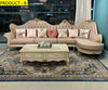 European Tufted L-Shaped Leather Sectional Sofa / Lixra