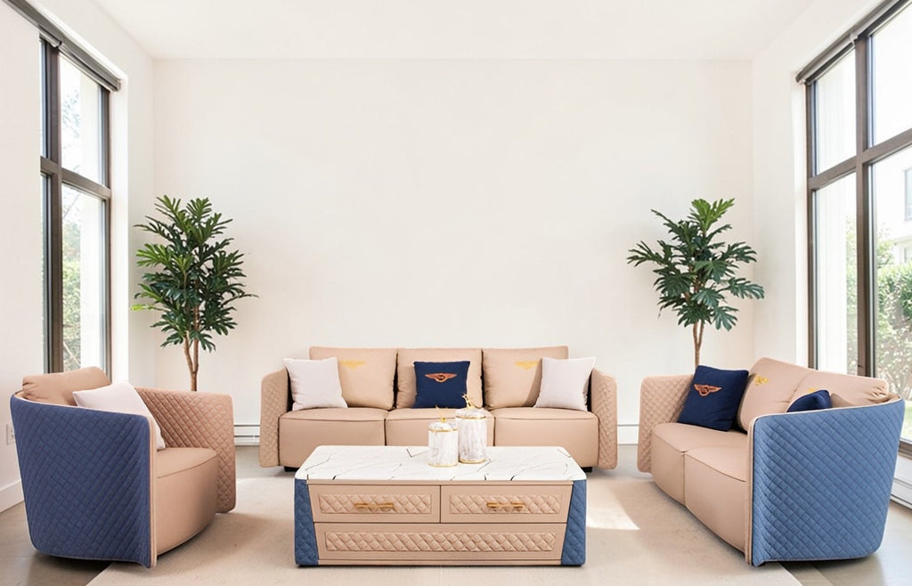 3-Pcs Leather Sofa Set for Living Room / Lixra