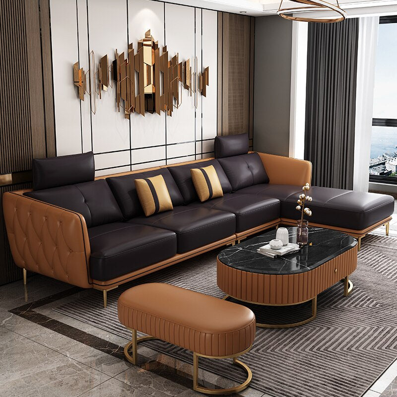 Ultra Modern Leather Sectional Sofa Set / Lixra