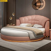 Modern Italian Leather Smooth Round Bed / Lixra