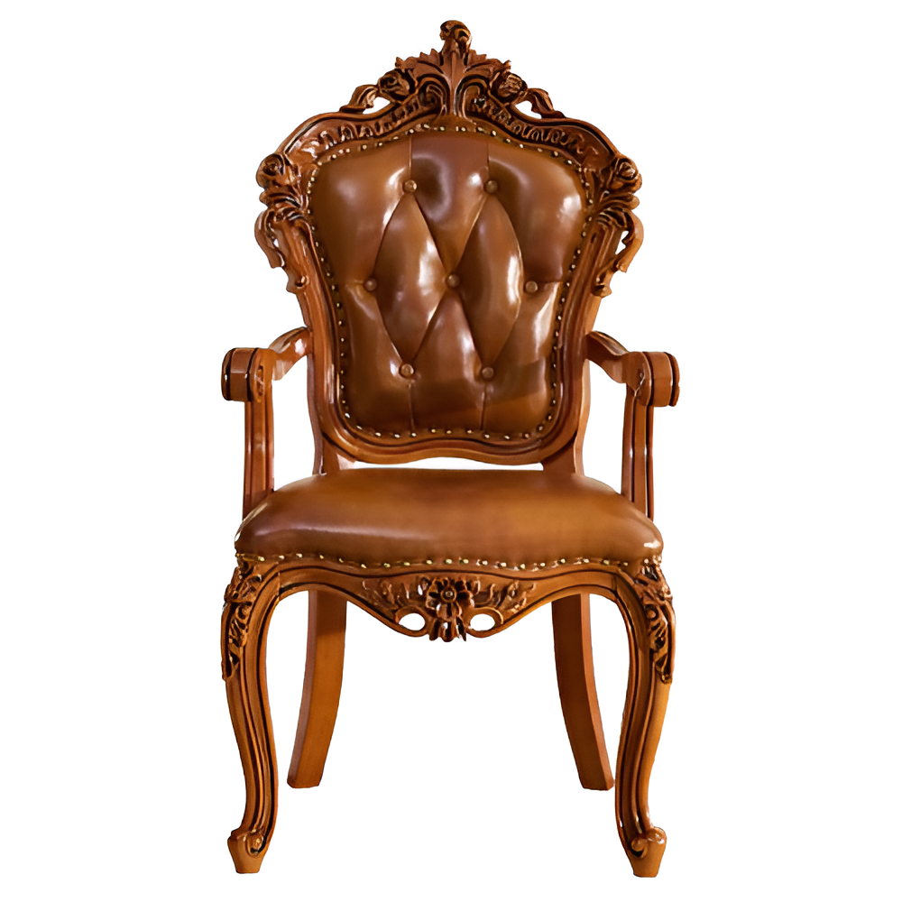 European Style Leather Dining Chair Set