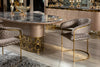 Glossy Marble Dining Table Set for 6 / Lixra