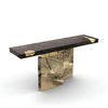 Marble-Top Accent Table with Metal Sheet / Lixra