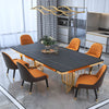 Rectangular Polished Marble Dining Table Set / Lixra