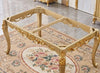 European Style Royal Dining Table Set with Golden Accents / Lixra