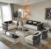 Golden Accents Leather Sofa Set / Lixra