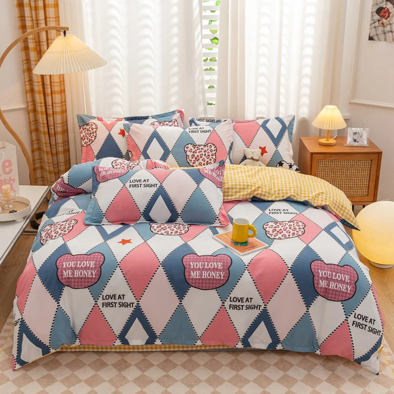 Burst Printed Cotton Bedding Cover