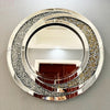 Dazzling Silver And Gold Crystal Embroidered Mirror/ Lixra
