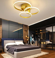 Modern Circular Gold LED Flush Mount / Lixra