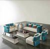 Golden Accents Leather Sofa Set / Lixra