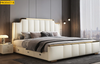 Modern Fusion Leather Bed With Storage Drawers / Lixra