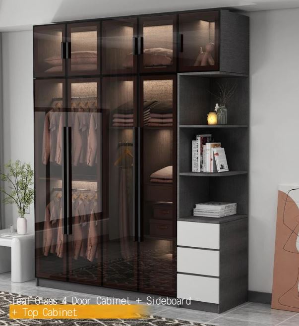 Ingenious Luxury Glass Door Wardrobe/ Lixra