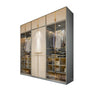 Elegance In Storage Wooden & Glass Door Wardrobe / Lixra