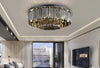 Crystal Glow Round Smoke Grey Flush Mount Lighting / Lixra