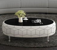Modern Oval Wooden Coffee Table / Lixra