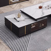 Luxurious Marble TV Stand Set With Expandable Coffee Table / Lixra