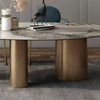 Oval Marble Geometric Dining Table Set / Lixra