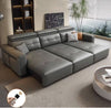 Versatile Multi-Angle Electric Leather Sectional Sofa Bed/ Lixra