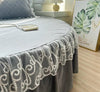 Microfiber Embroidered White Bedding Set / Lixra