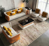 Golden Accents Leather Sofa Set / Lixra