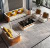 Luxurious 3-2-1-1 Leather Sofa Set with Golden Accents / Lixra