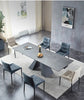 Sleek And Versatile Extendable Marble Dining Table/ Lixra