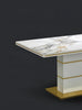 Gilt-Edged Marble Dining Table Set / Lixra