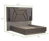 Geometric Accents Bedroom Set In River Sand Finish / Lixra