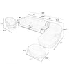 Customizable Sectional Leather Sofa Set With Built-In Speaker / Lixra