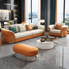 Leather Upholstery Luxurious Sofas With Ottoman / Lixra