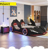 Modern Wooden Style Leather Kids Bed / Lixra
