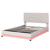 Queen Size Platform Bed With Adjustable Headboard / Lixra