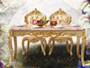 European Style Royal Dining Table Set with Golden Accents / Lixra