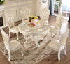 Round Marble European Dining Table Set with Lazy Susan / Lixra