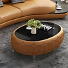 Geometric Elegance Modern Oval Coffee Table / Lixra