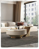 Marble Coffee Table Set With Concealed Storage/ Lixra