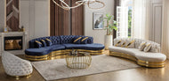 Modern Curvy Tufted Fabric Sofa-Set / Lixra