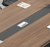 Inventive Wooden Conference Desk With Built-in Storage / Lixra