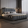 Modern Fusion Leather Bed With Storage Drawers / Lixra