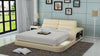 Luxury Modern Leather Upholstered LED Bed / Lixra