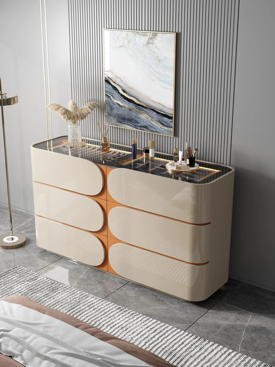 Luxury Dresser and Chest With Glass Top Luxury Dresser and Chest With Glass Top
