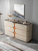 Luxury Dresser and Drawer Set With A Sleek Glass Top / Lixra