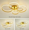 Modern Circular Flush Mount LED Light In Brush Gold Finish / Lixra