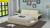 Luxury Modern Leather Upholstered LED Bed / Lixra