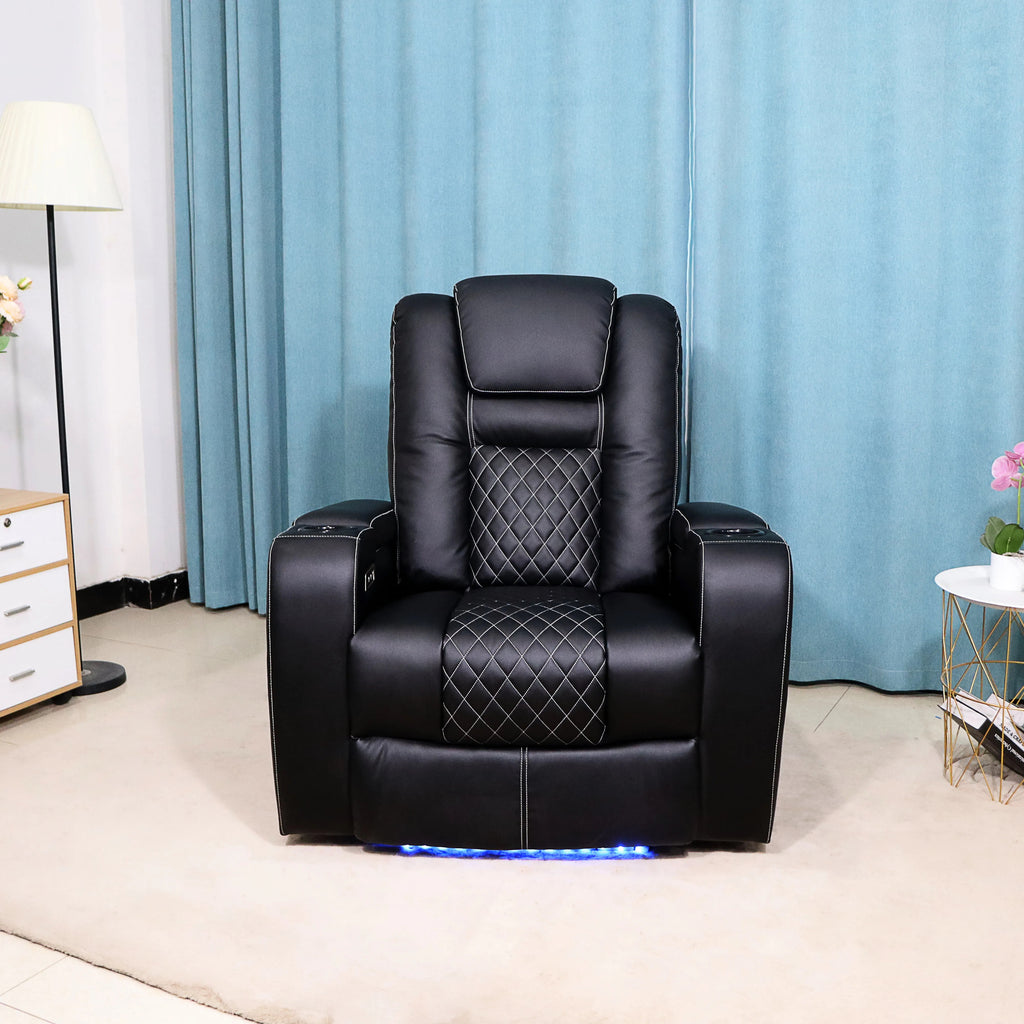 Luxury Electric Leather Theatrical Recliner Chair / Lixra